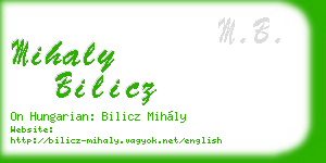 mihaly bilicz business card