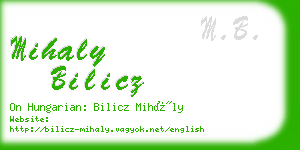 mihaly bilicz business card